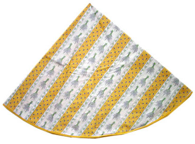 French Round Tablecloth Coated (Lavender 2009. yellow) - Click Image to Close